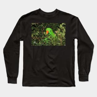 Hiding Out - Male Eclectus Parrot #2 Long Sleeve T-Shirt